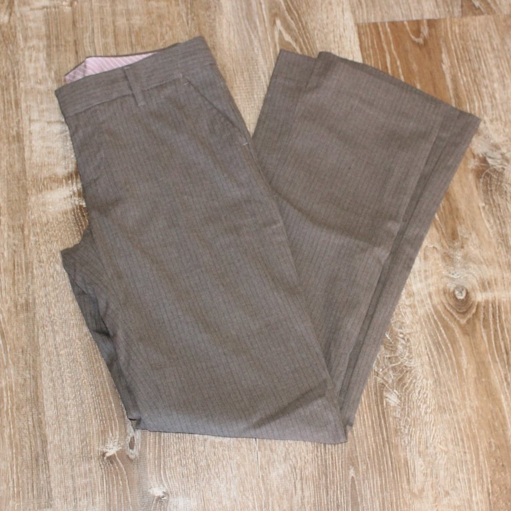 Gap hip slung trousers taupe with pin stripe